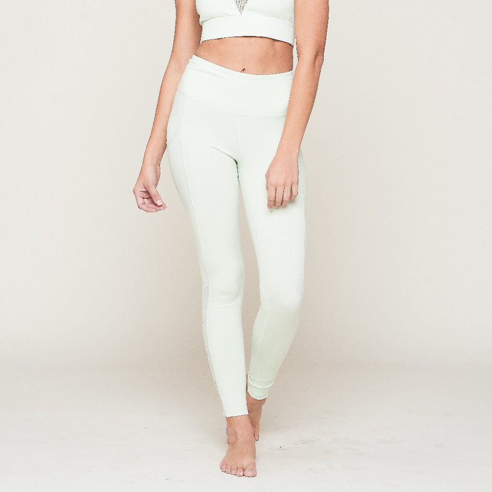High Waisted Mesh Leggings with Pockets (Medium)
